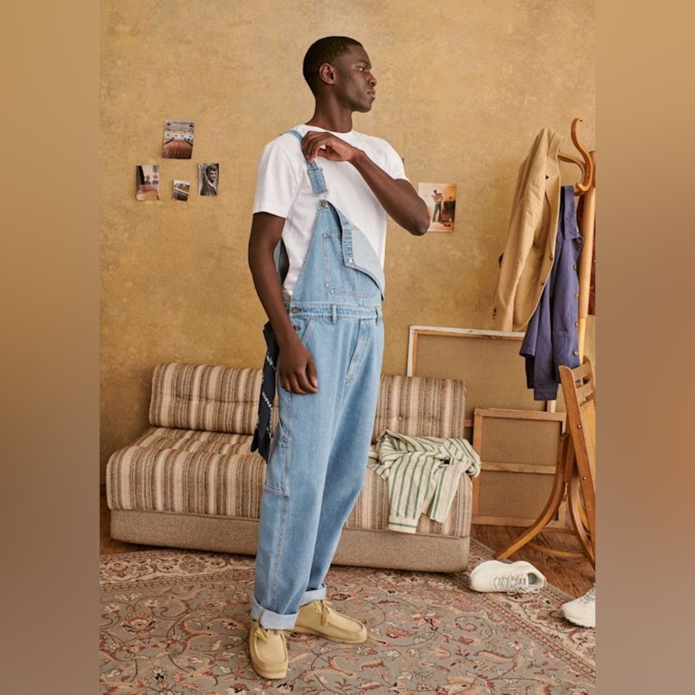 Sezane Light Blue Denim Overalls